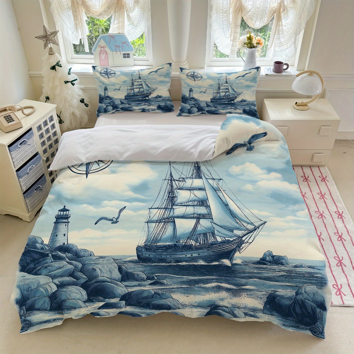 Texteles caseros abrasivos impresión digital piel-profiliable edredón kit de barco flácida mano fábrica de fuente TEMU / JIT Nordic