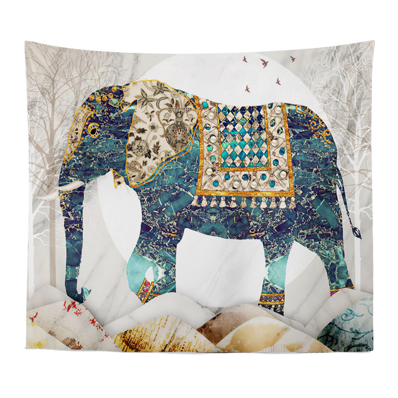 Exportación Comercio exterior Piel de camarones Amazon Fondo tela nórdico paisaje abstracto pintura dormitorio decoración colgante tela entrega de una sola pieza