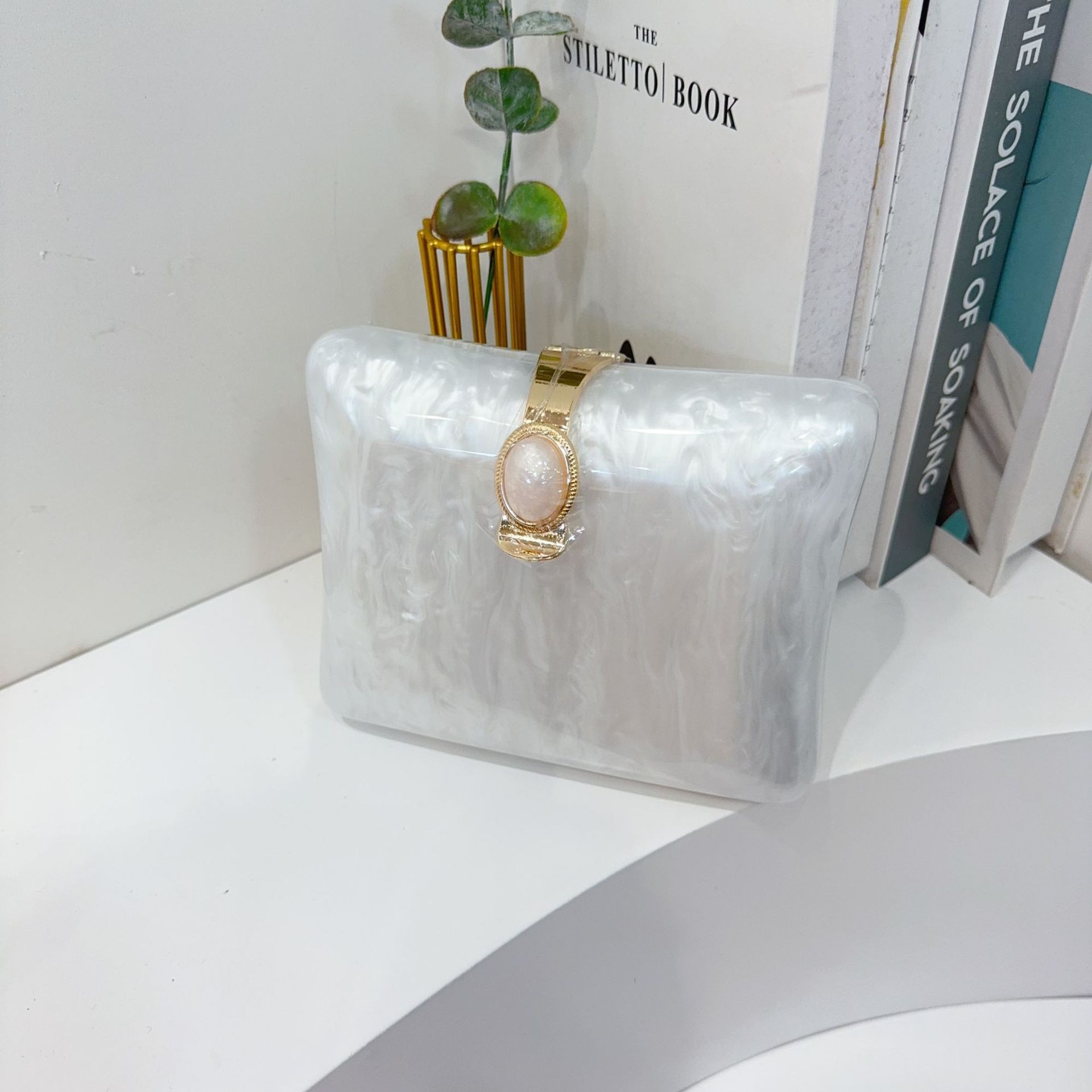 Nuevo comercio exterior transfronterizo bolsa de cena acrílico bolsa de cena de hombro de cadena de fiesta de boda