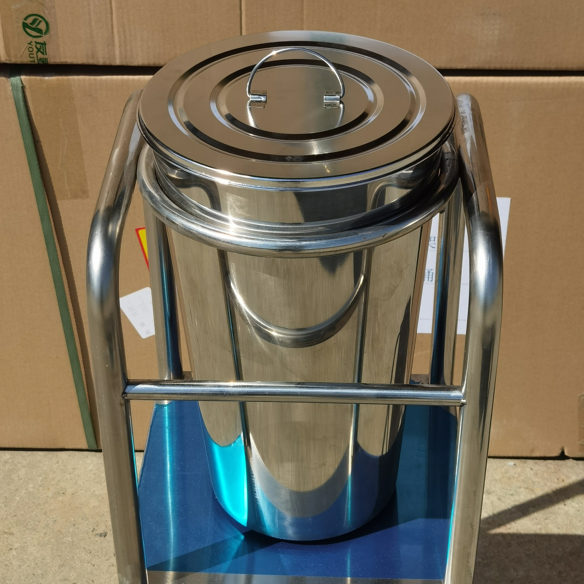 不锈钢医用泡手桶架泡手桶洗手桶消毒桶带盖器械浸单列双列