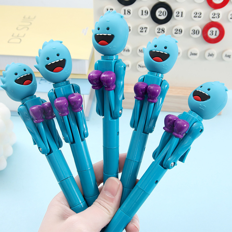 Bolígrafo de boxeo de modelado creativo transfronterizo, bolígrafo de descompresión complicado, estudiante de escuela primaria, juguete educativo, bolígrafo de agua, notas de estudiante, papelería