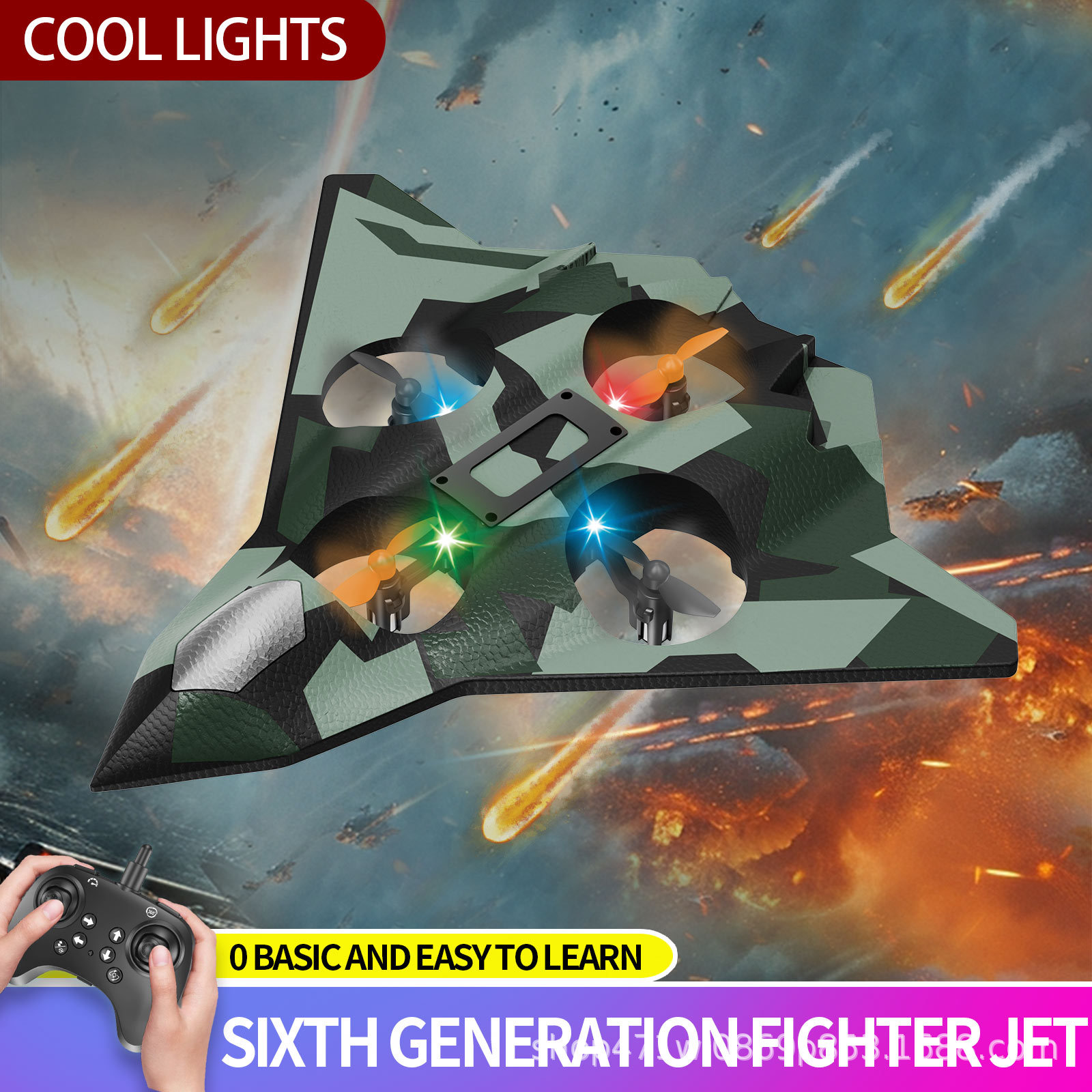 New Remote Control Airplane Stunt Quadcopter Drone Fighter Aircraft Toy New Gravity Children's Toy Wholesale