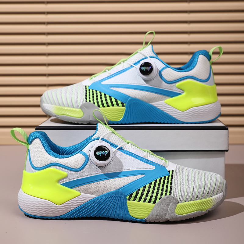 Transfronterizos de verano transpirables zapatos de bádminton profesionales para niños niñas zapatos antideslizantes y resistentes al desgaste zapatos deportivos de goma para niños