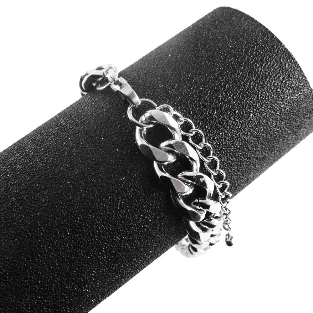Men's Cuban Link Bracelet Stainless Steel Waterproof Jewellery_voghion.com