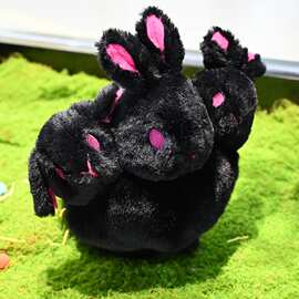 跨境新品Necro Cerberus Bunny Plush死灵地狱犬兔 毛绒玩偶公仔