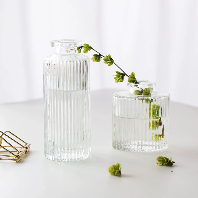 Маленькая ваза для рта в европейском стиле, прозрачная стеклянная бутылка, креативная прикроватная учебная ваза, Настольная домашняя гидропонная украшение для растений