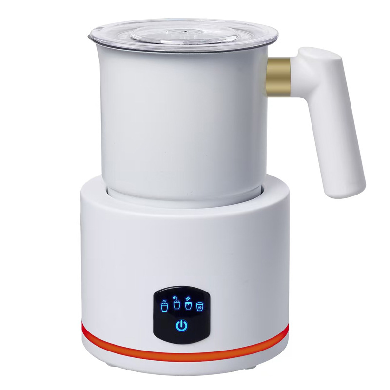 Máquina de espuma de leche, máquina de leche doméstica de succión magnética eléctrica, máquina de espuma, olla de espuma de leche, taza de leche con agitación fría y caliente, taza de leche caliente, taza de flores image 9