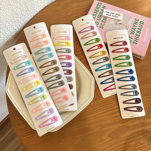 Side Clip Candy Color Soft Girl Broken Hair Small Clip Drop Oil Hair Clip Women's Children's Hair Accessories Baby Clip Cute Girl's Bangs Clip