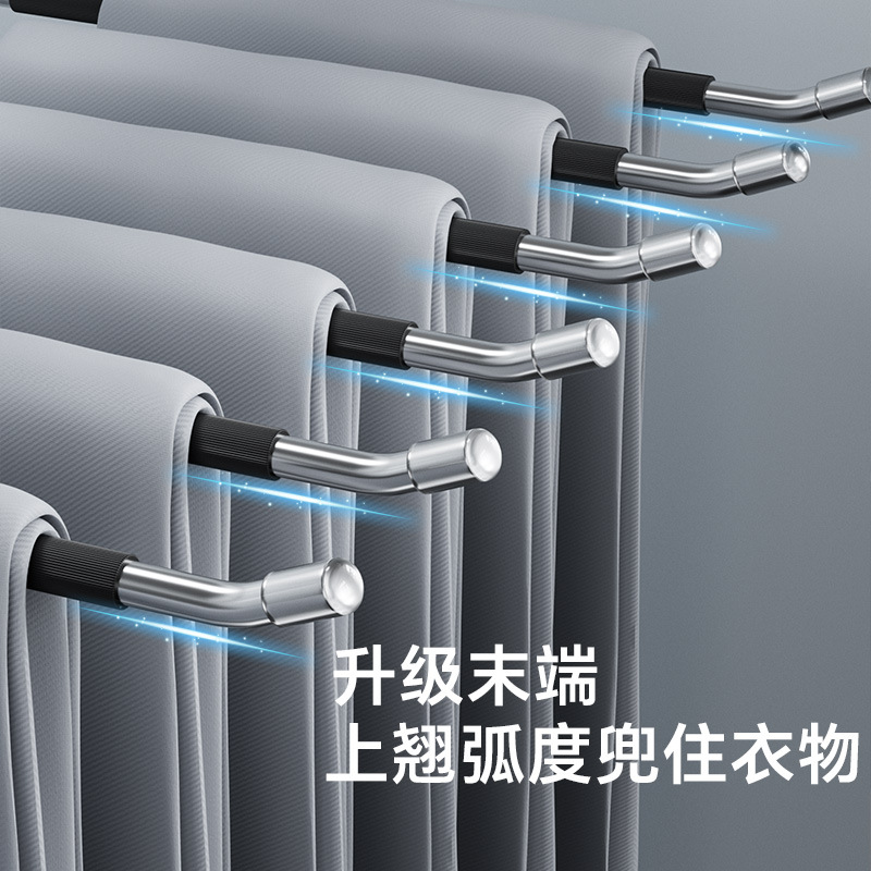 Acero inoxidable ganso pantalón percha