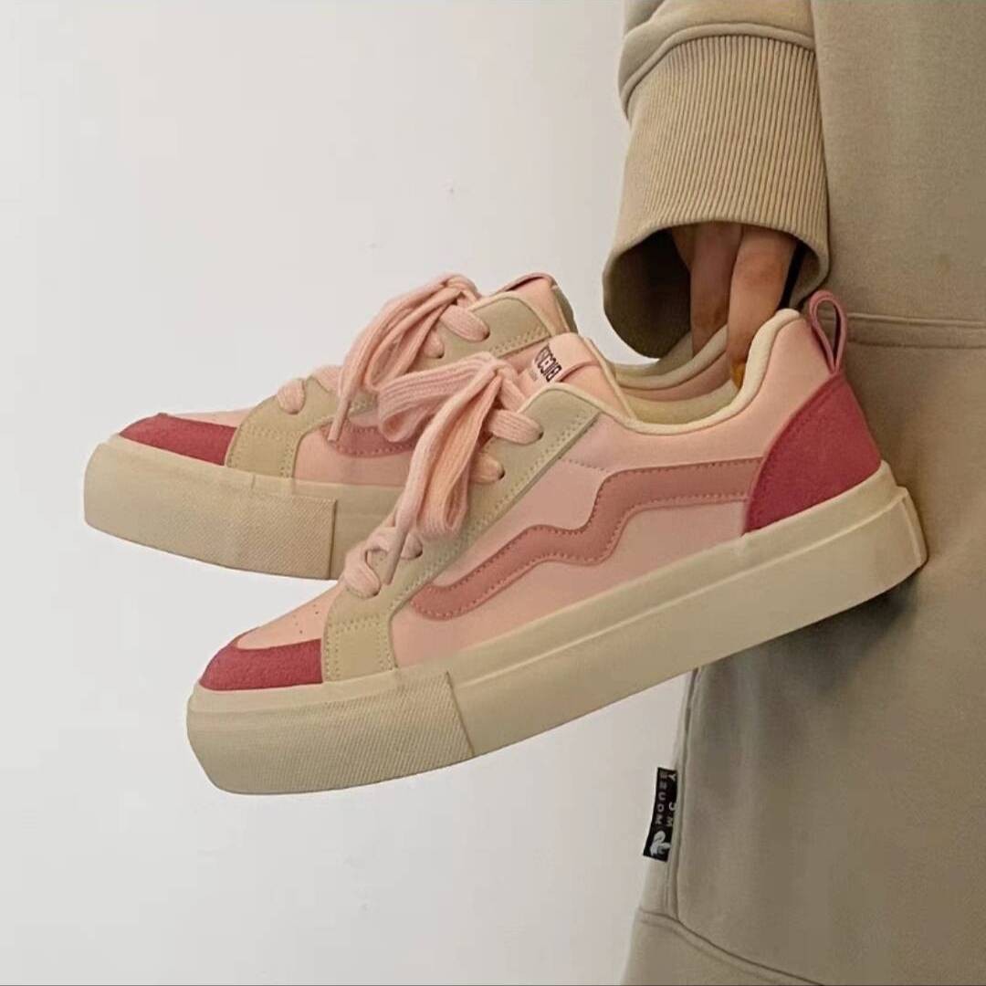 Zapatos de mujer de primavera y verano 2025 nuevo tipo de suela suave ligera y transpirable zapatos blancos de mujer zapatos casuales zapatos deportivos