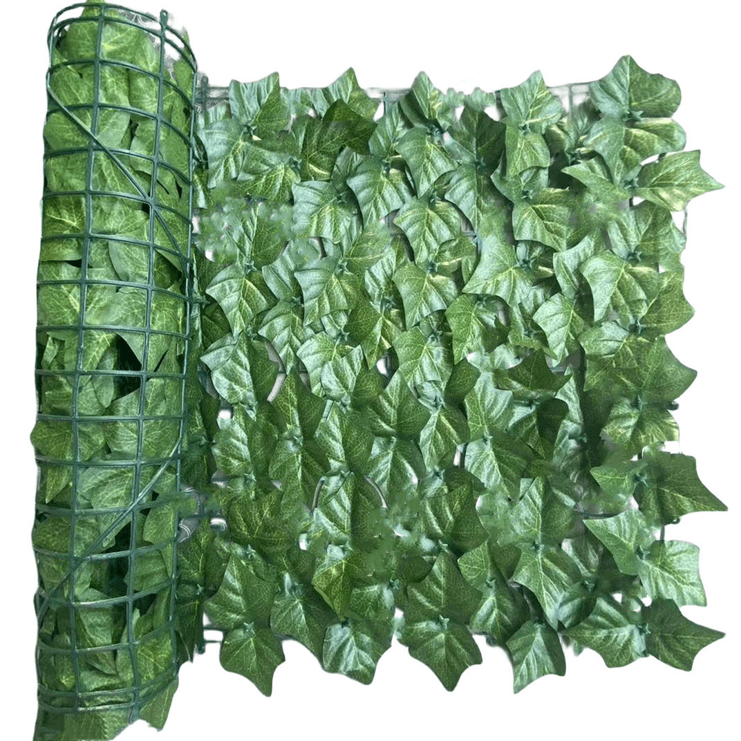 Valla artificial transfronteriza valla de hoja valla artificial Planta artificial ratán valla decorativa al por mayor