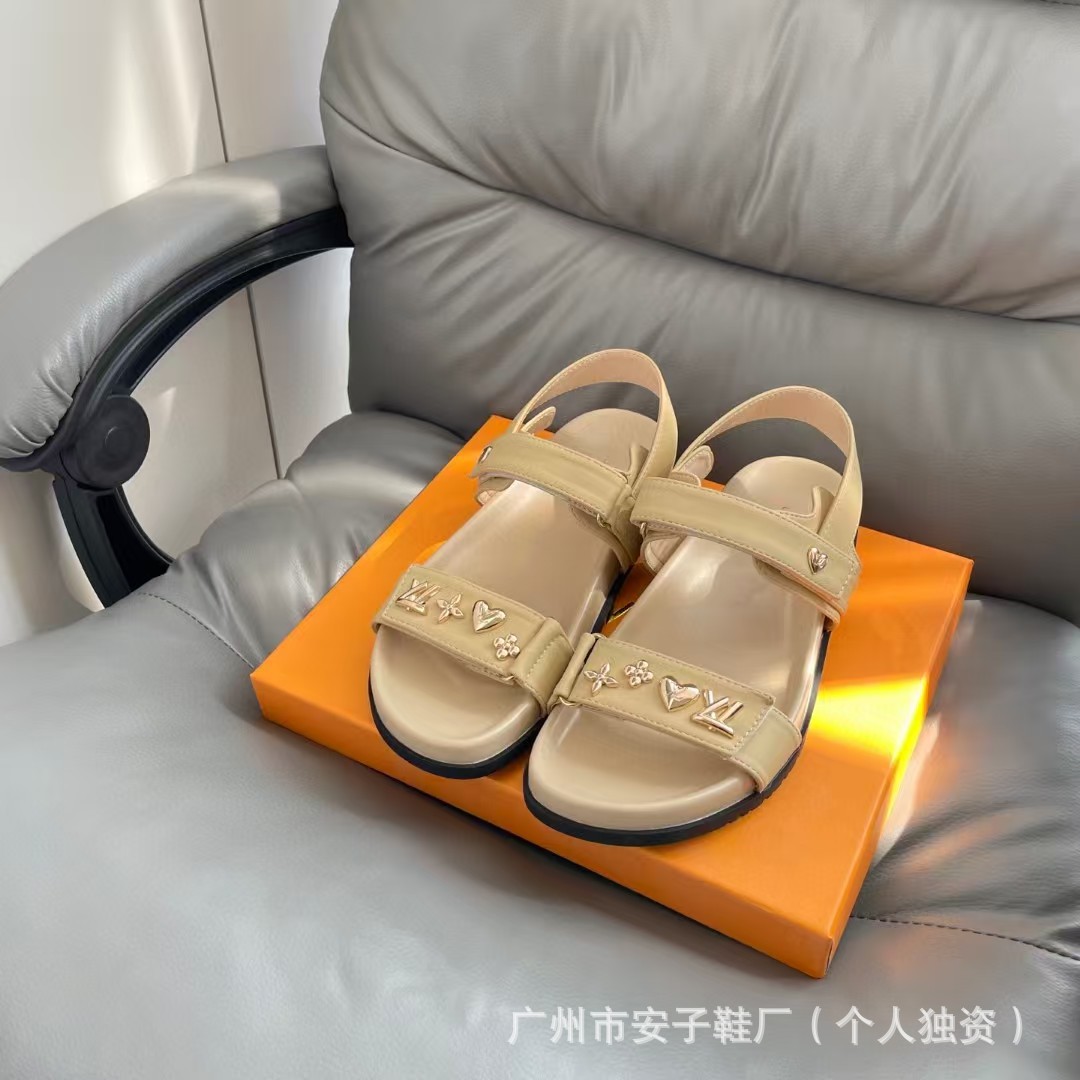 2024 nueva Europa, América, Oriente Medio, Nigeria, Singapur, Camboya, hebilla de cinturón de metal, velcro, zapatillas planas