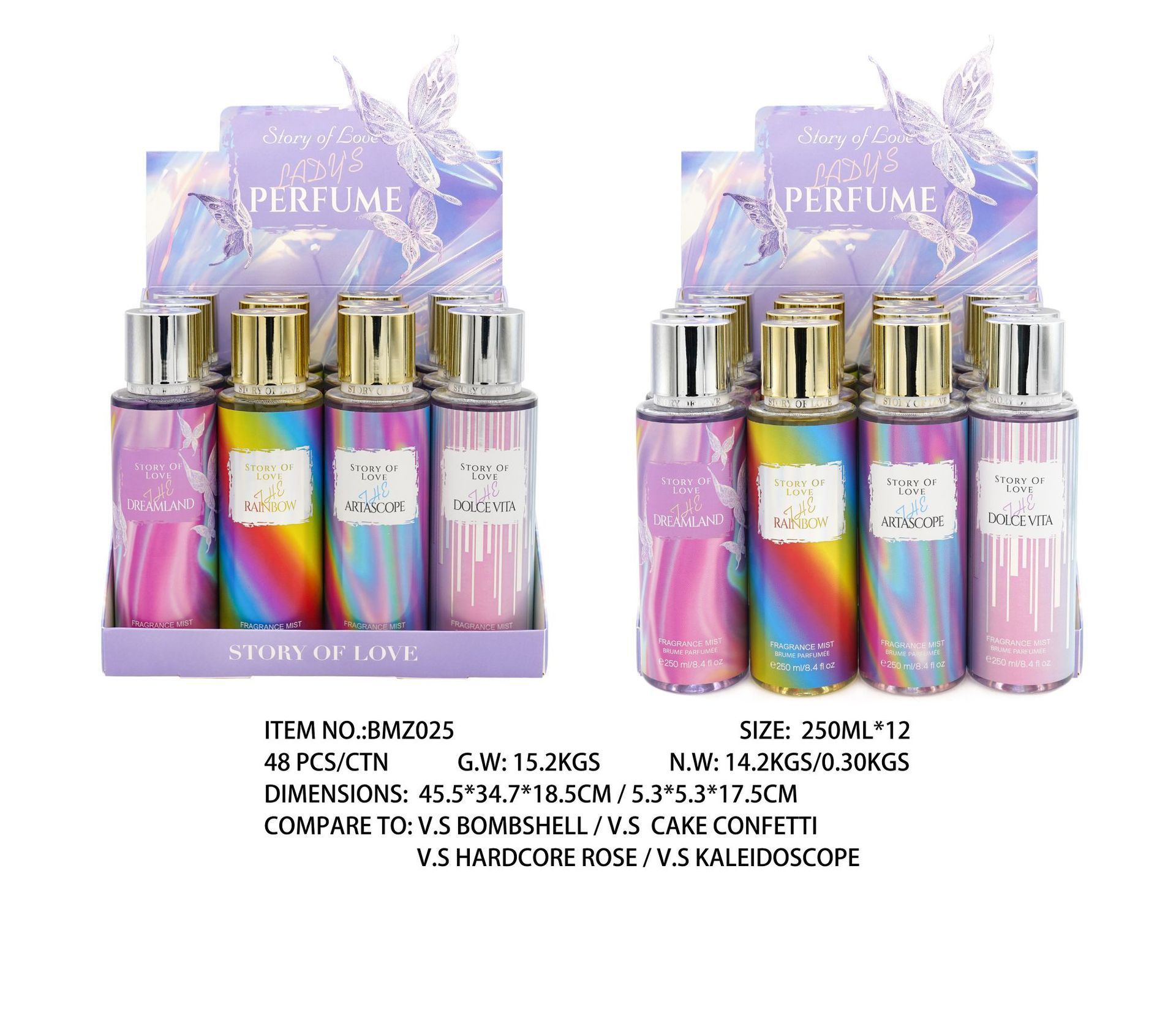 Perfume para mujeres 250ml spray corporal comercio exterior sudeste asiático sudamericano fragrancia para hombres estand paquete de muestra especial image 30