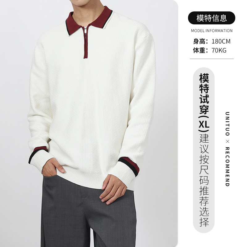 1688 comercio exterior transfronterizo ropa de hombre polo camiseta de punto de alto nivel con solapa polo camiseta de negocios casual camiseta al por mayor