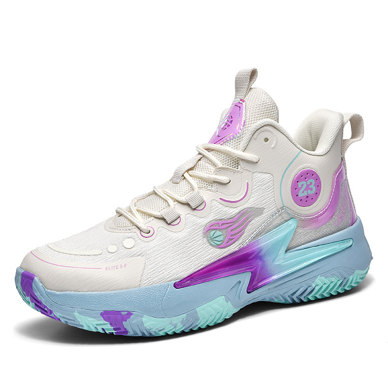 Nuevos zapatos de baloncesto para hombres jóvenes estudiantes de cemento antideslizante zapatos de moda