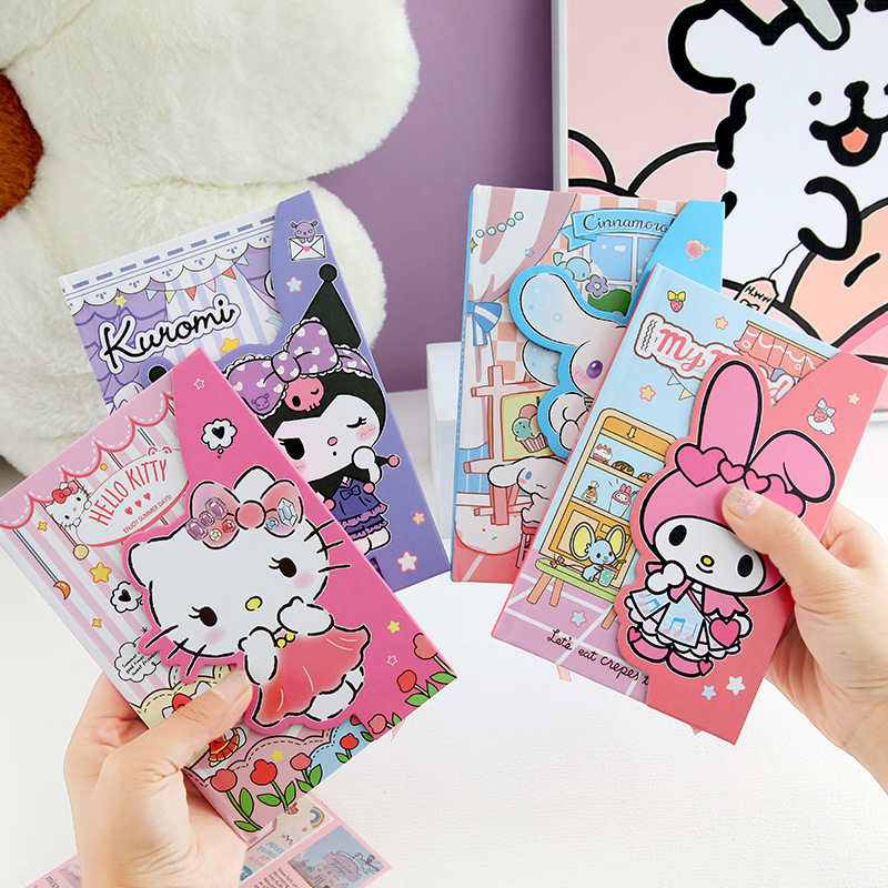 Comercio Exterior Sanrio cuaderno A5 de absorción de cáscara dura cubierta dura Cuaderno de mano Kulomi Cuaderno de notas Estudiantes de papelería