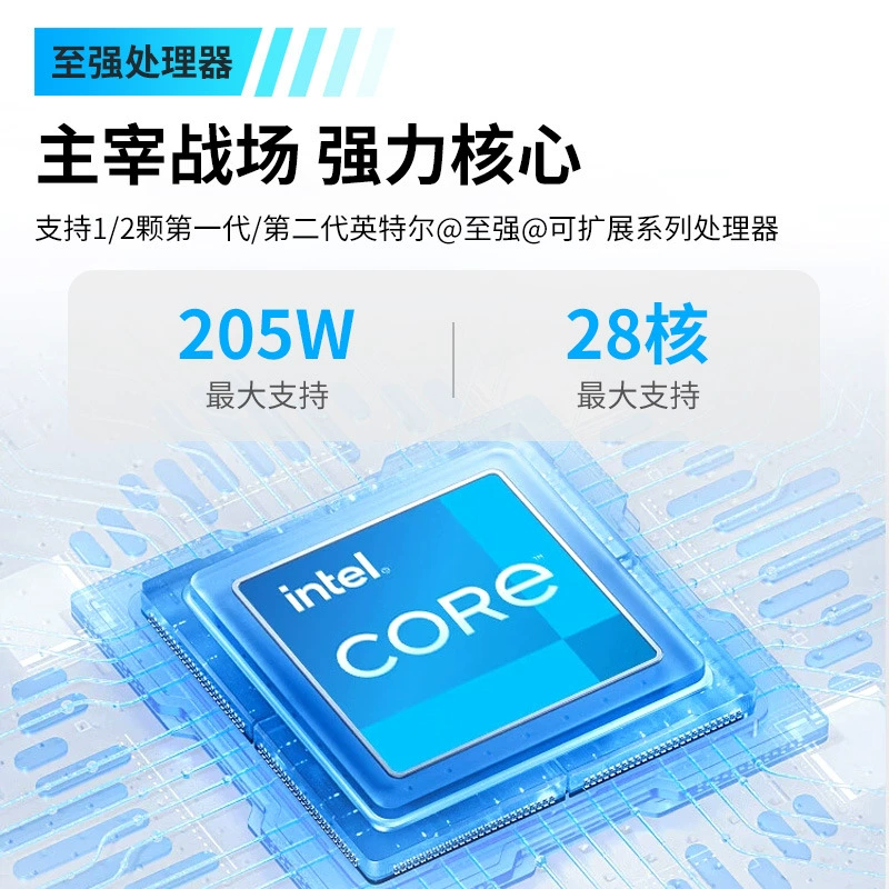 Серверная/рабочая станция материнская плата LGA3647 с двойным каналом, поддержка четырёх GPU, бенчмарк ультрамикро X11DPG-QT