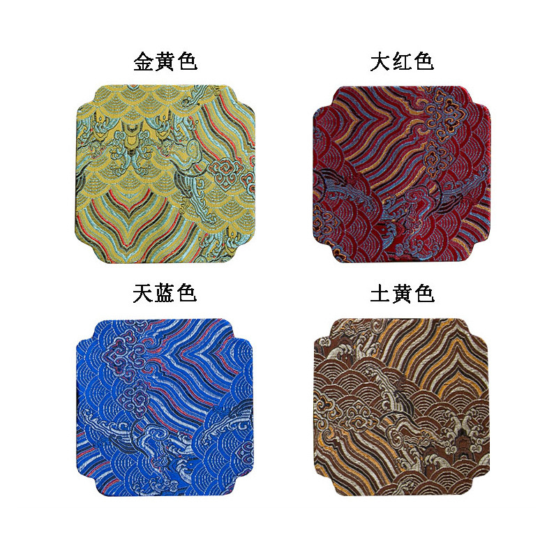 Fábrica al por mayor Yunjin montaña hecha a mano brocado pequeño corredor de mesa de tela Toalla de Té montaña accesorios tela juego de Té