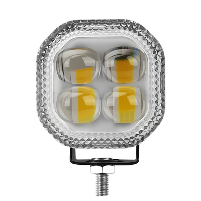 Cross-Border Colorful Four-Leaf Clover Motorcycle Modified Headlights Yellow and White Always on Rgb Colorful Aperture Headlights Spotlights (Motorcycle headlights, headlights) - white-yellow-colorful-aperture