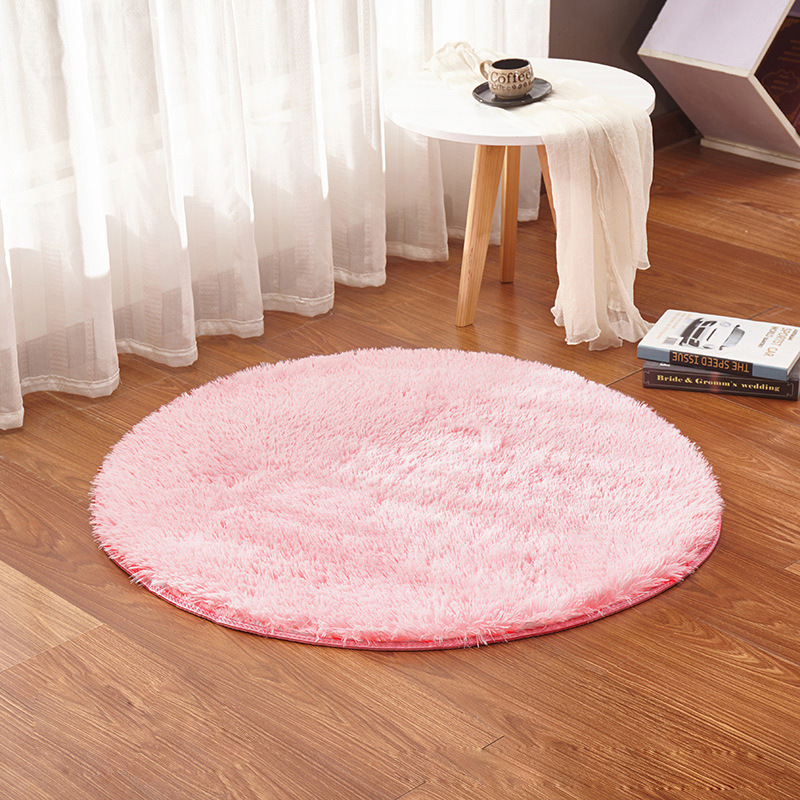 Runde Fußmatte für Schlafzimmer, Wohnzimmer, Nachttisch, Schminktisch, Balkon – weich und stilvoll_voghion.com
