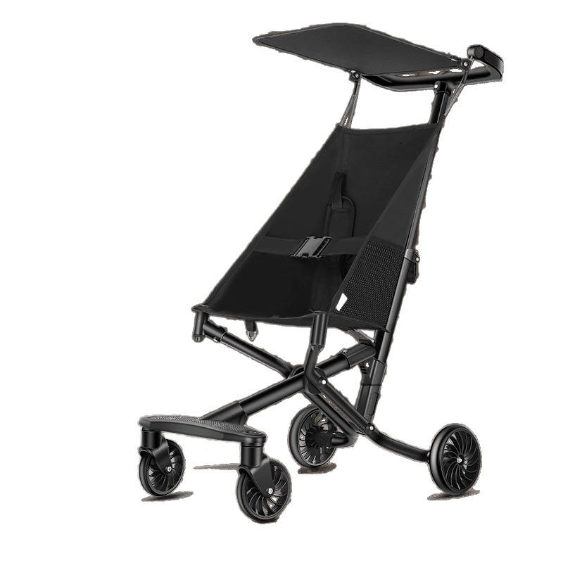 Carrito de bebé, un botón para niños, bolsillo de carro simple plegable para bebés, embarque ligero para jugar con cochecito ee