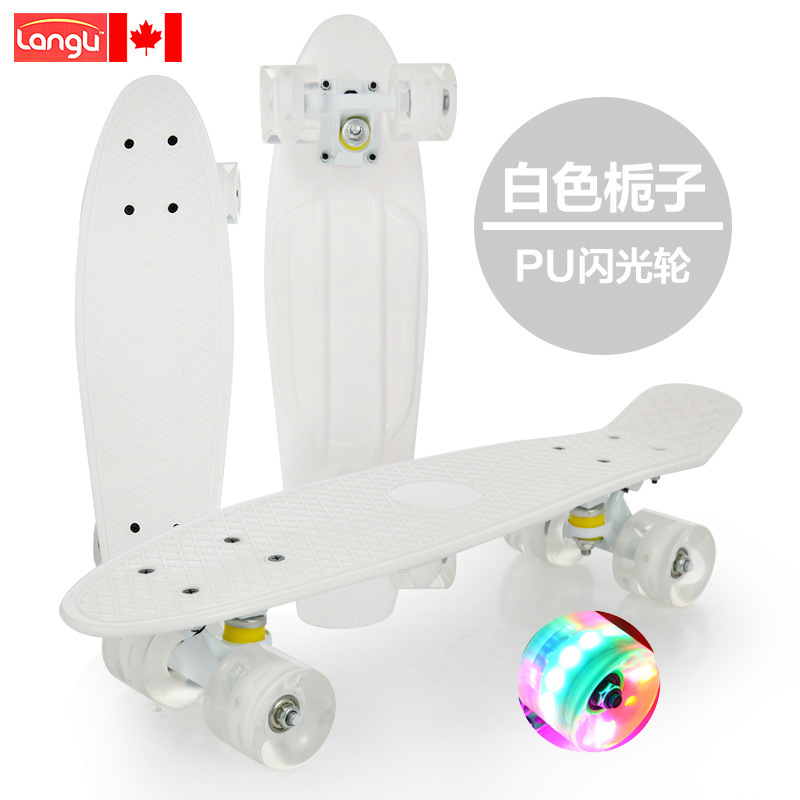 Pequeño tablero de pescado para niños adultos adolescentes 3 - 6 - 12 años principiantes de cuatro ruedas scooter profesional