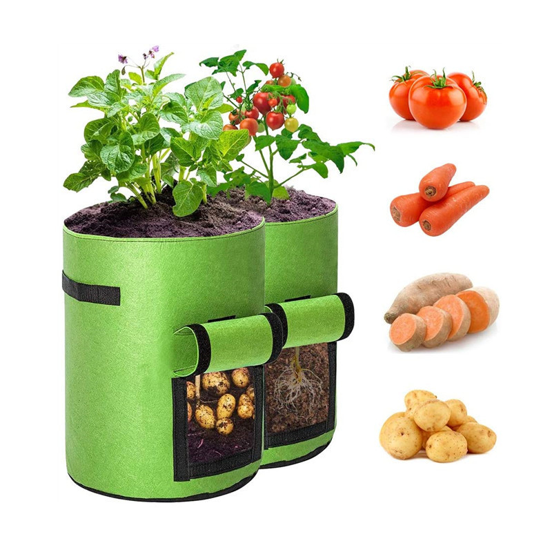 跨境土豆种植桶育苗桶 毛毡加厚室内外无纺布蔬菜育苗毛毡种植桶