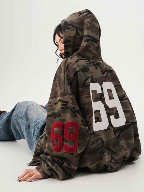 Camo terry zip-up hoodie Camo terry zip-up hoodie