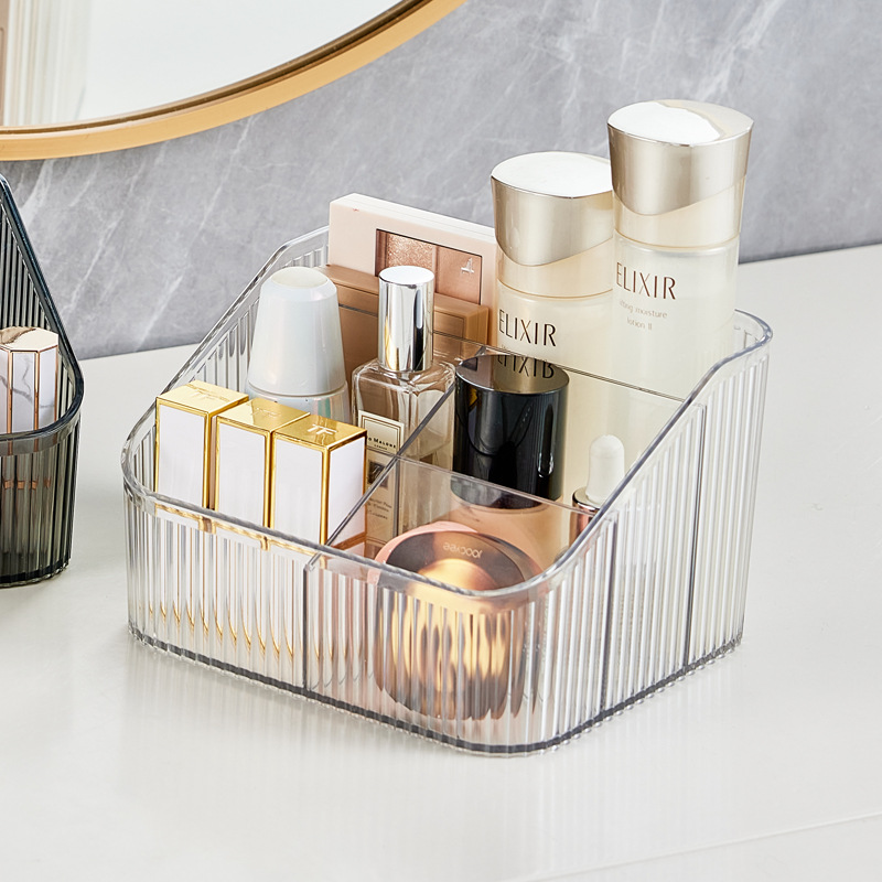 Light Luxury Cosmetics Storage Box Desktop Lipstick Perfume Skin Care Product Storage Rack Eye Shadow Box Lipstick Dressing Table Storage