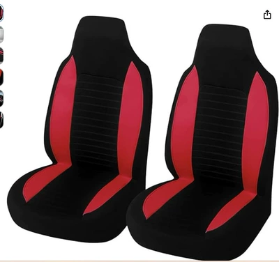 Foreign Trade Cross-Border Universal Car Seat Cover, Double-Needle High-Back Style, Four-Season Universal Seat Cover, Amazon, Mercado Libre (Seat cushion, seat cover) - red-single-seat