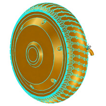 FomaTrade7寸深圳研发制作防爆轮毂电机单边轴1024编码器电动马达