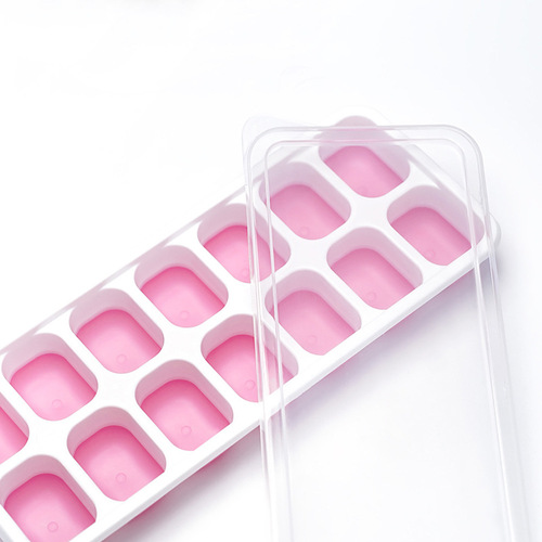 Soft glue ice cube mold ice tray with lid ice box refrigerator home homemade easy to release internet celebrity ice making artifact ice bag