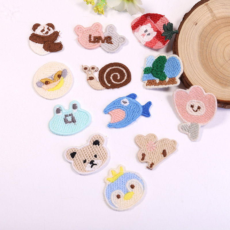 跨境热卖服装辅料修补衣服儿童发卡装饰补丁涤纶卡通系列卡通布贴