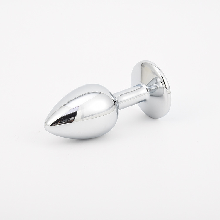 Metal Anal Plug Set 3 Pieces Round-Base Backcourt Plugs for Men and Women — detail image 3