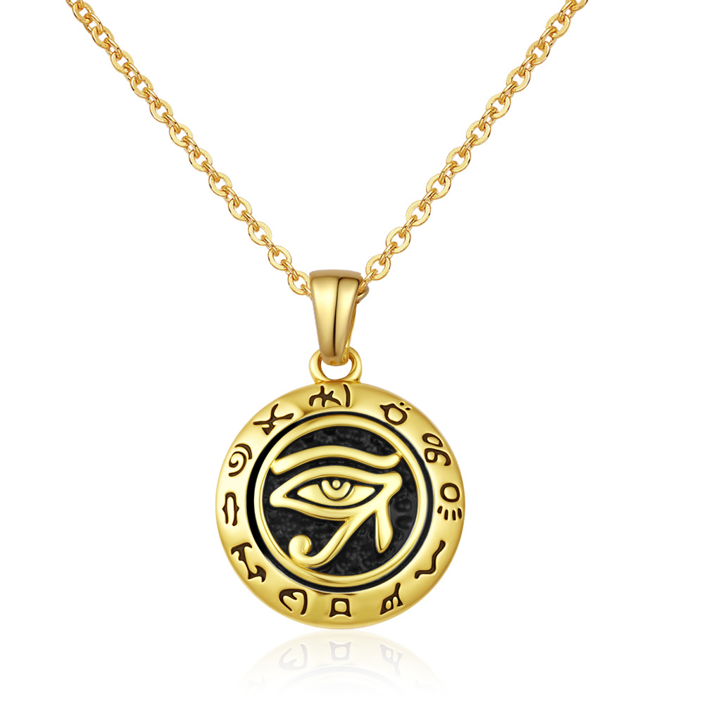 Collar de acero de colgante de oro retrógrado Mirad Wind 2025 nuevo estilo de mujer de alto nivel collar de aceite de acero de acero de collar de amor universal