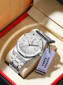 924 silver shell white steel belt model
