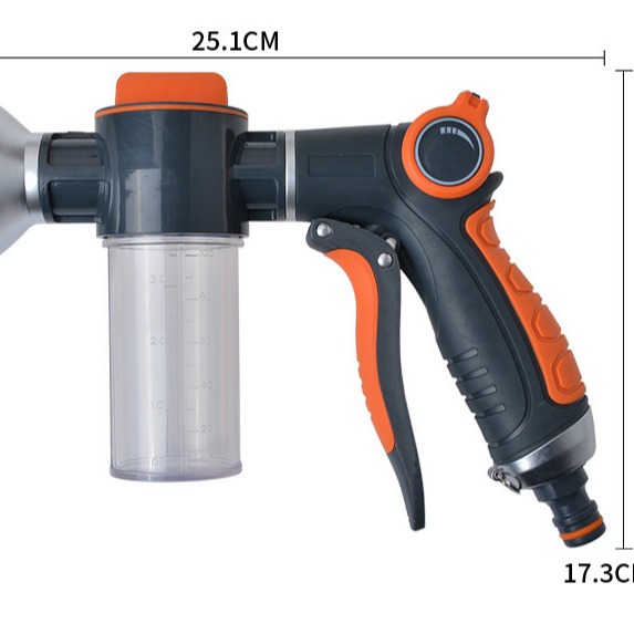 Nueva pistola de agua de espuma pistola de agua de lavado de coches lavadora de coches 9 función de espuma pistola de agua de riego de jardinería ducha para mascotas