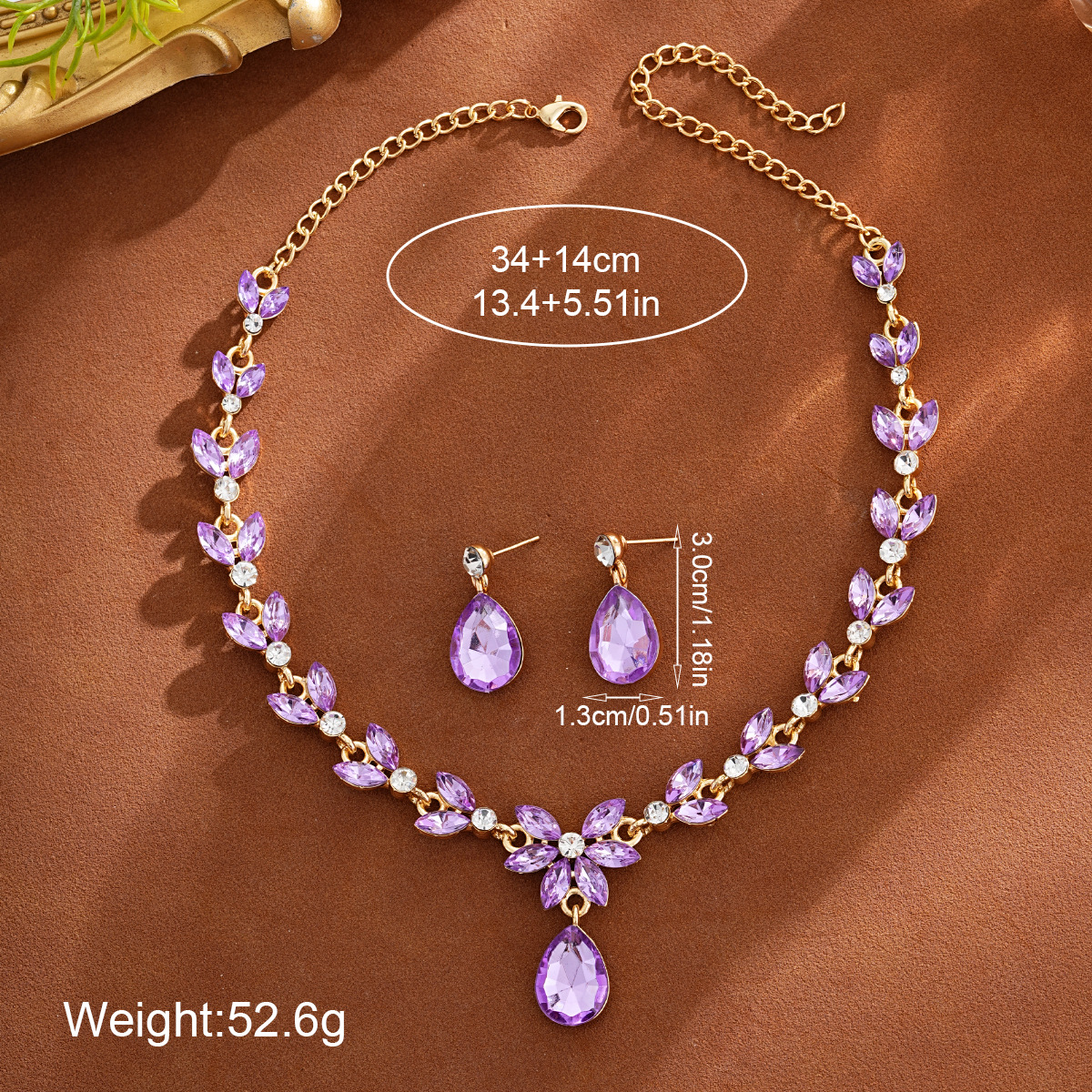 Set gioielli sposa con collana e orecchini in strass per matrimonio_voghion.com