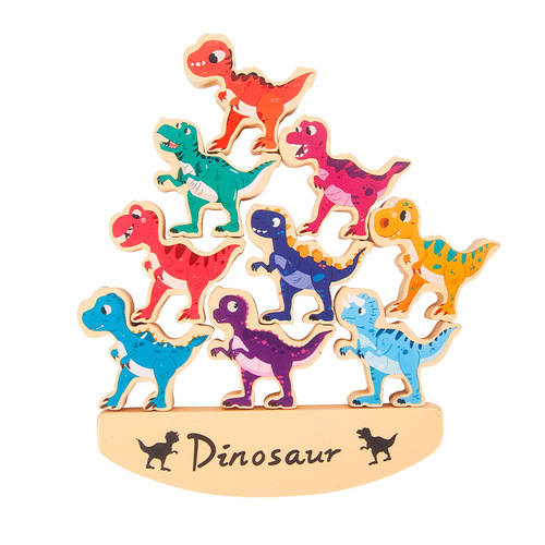 Cross-border dinosaur building blocks, balanced stacks, stacks of Arhats, parent-child interactive tabletop games, children's toys, Jenga