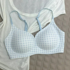 夏季薄款内衣女小胸聚拢无钢圈细肩带一体美背吊带背心无痕文胸罩