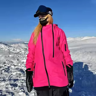 New Style Ski Jacket for Women, Fleece-Lined, Windproof, Waterproof, Durable, Niche, Simple American Style, Unisex Snowboard Clothing
