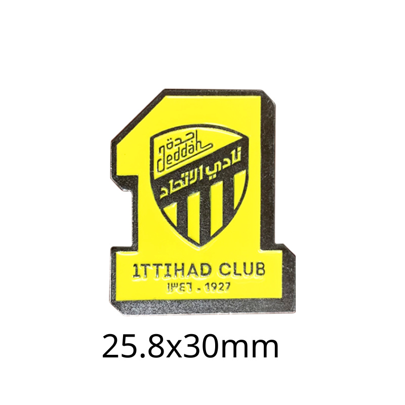 Insignias metálicas transfronterizas, pegatinas para teléfonos móviles, broches, Copa Mundial, Liga de Campeones, club de fútbol, insignias del Real Madrid, insignias del Liverpool al por mayor