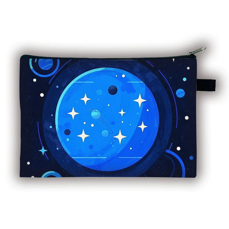 Кошелек большой «космический мультфильм», модный держатель для карт, маленькая сумка для мужчин и женщин, милый органайзер