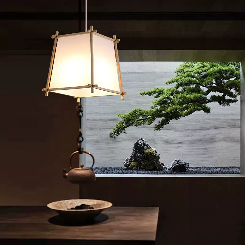 Бамбуковая художественная люстра для ресторана, бамбуковый тканый китайский ретро-фонарь, креативный дзен-чайная комната, лампы для гостевого дома, шторка для бара