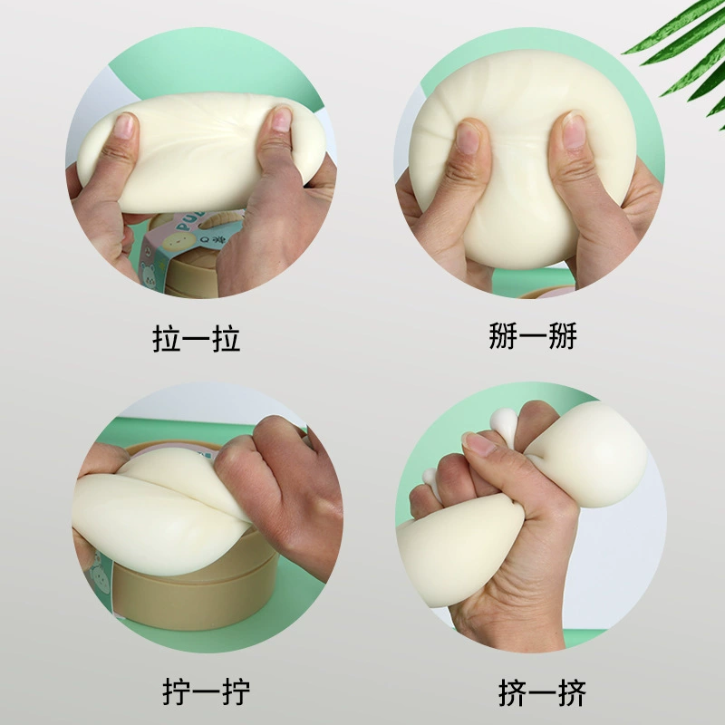 Realistic bun squishy toy, anti-stress scented slime, extra-soft stress relief (0.25 kg)