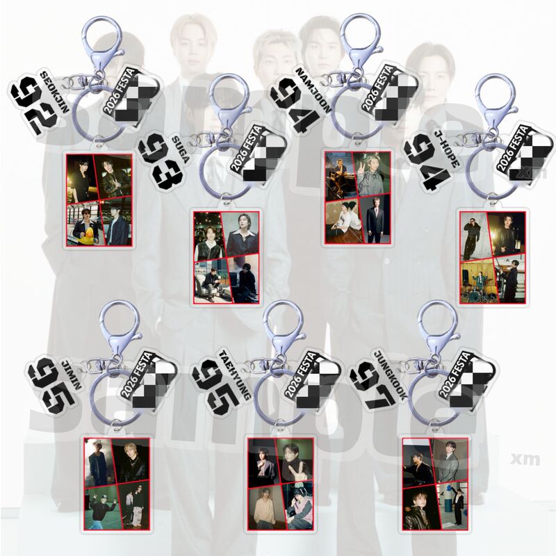 Bts 2026Festa Jungkook Jimin V Jin Rm Jhope Suga Acrylic Keychain