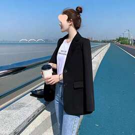 西装女新款外套韩版百搭春秋季新款网红休闲小个子西服英伦风