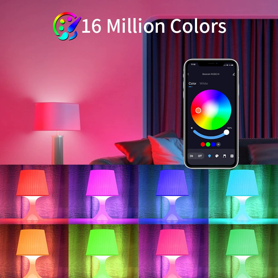 Graffiti Bluetooth smart light bulb RGBCW five -way lightning app controls Alexa control CCT coloring cross -border