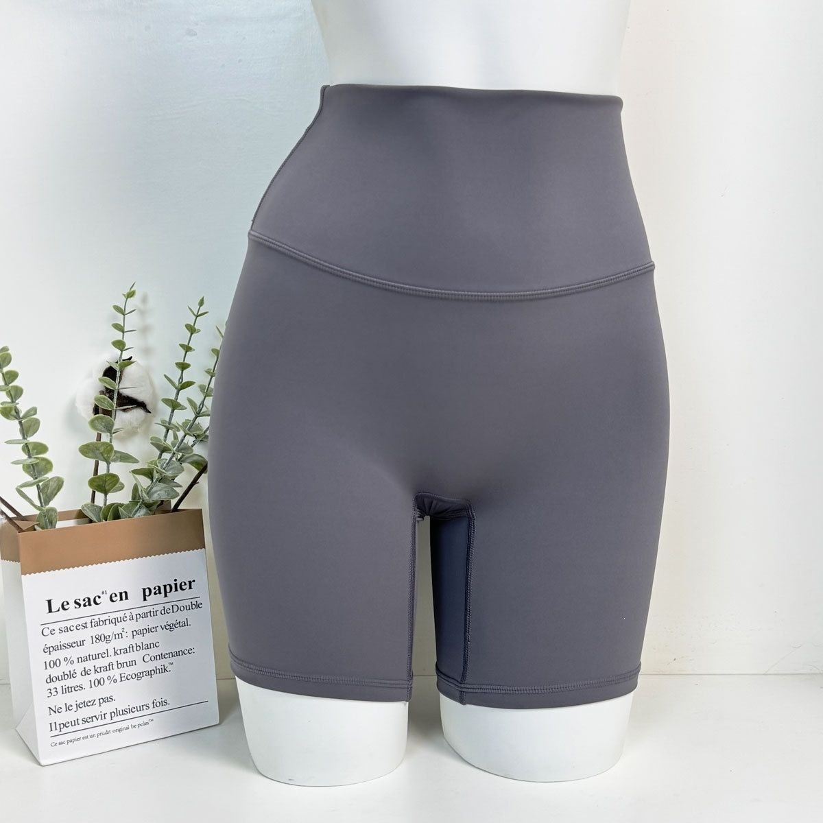 Pantalones cortos de yoga de acondicionamiento de verano corredores ajustados de cintura alta velocidad secos transpirables pantalones cortos desnudos image 12