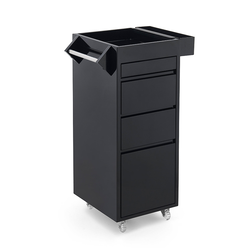 Barbería herramienta gabinete de acero inoxidable herramienta de peluquería Carro de peluquería de coche estante de almacenamiento multifuncional gabinete de polvo de corte de pelo